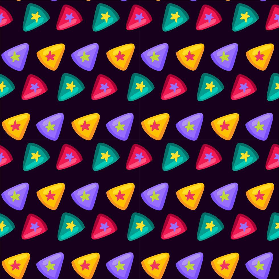 triangle coloré avec étoile à l'intérieur du motif plat vecteur