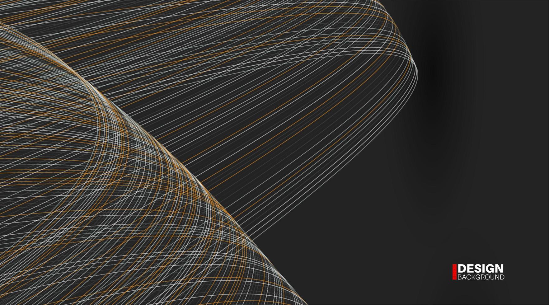 fond abstrait vectoriel géométrique. conception de ligne de vague sur fond gris.