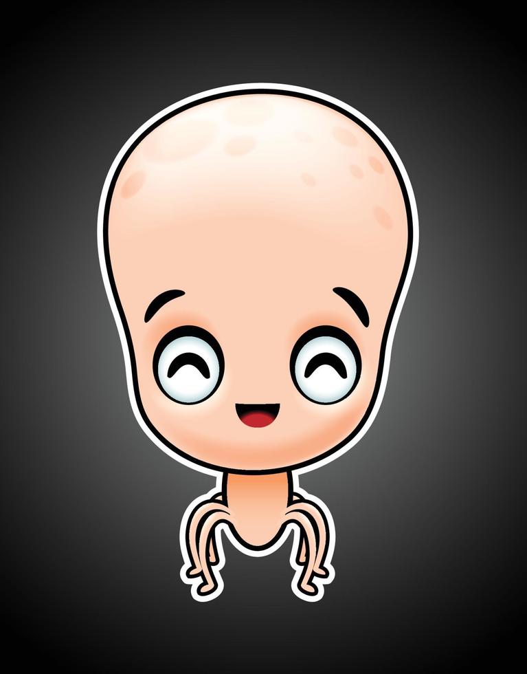 Illustration de personnage 3D. germe de bébé mignon vecteur