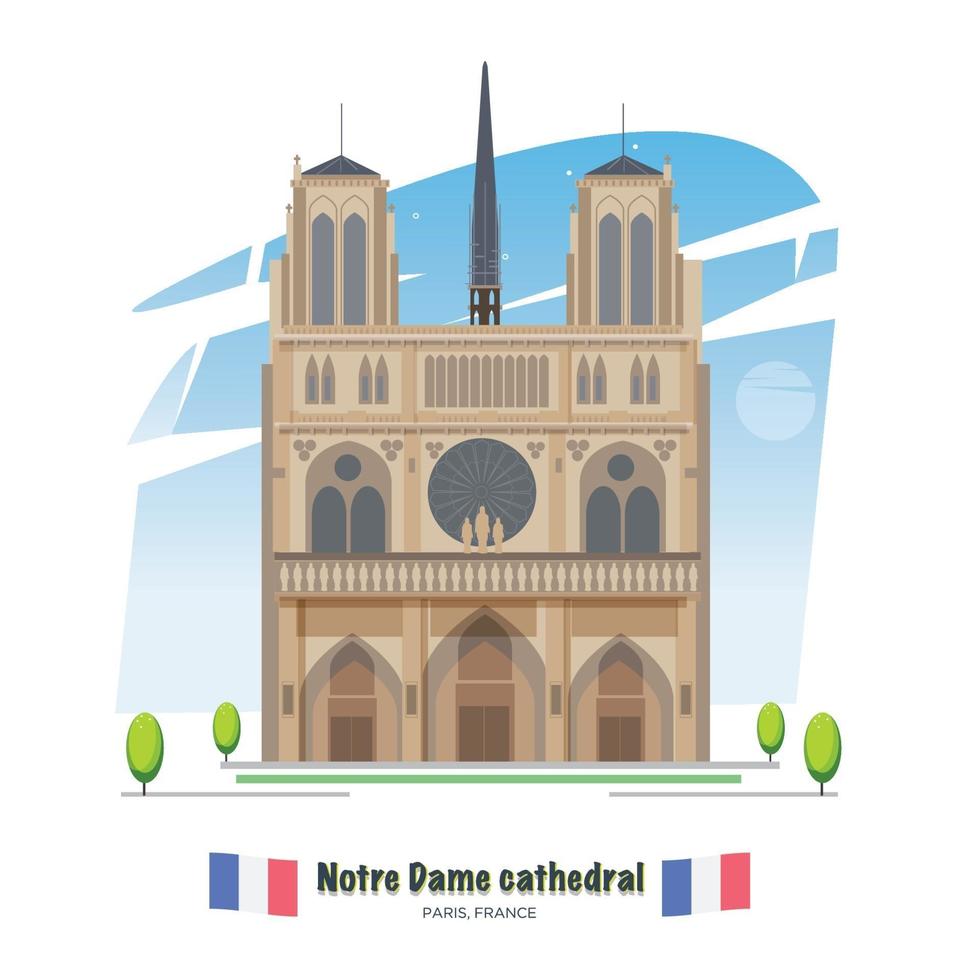 Cathédrale Notre Dame vecteur