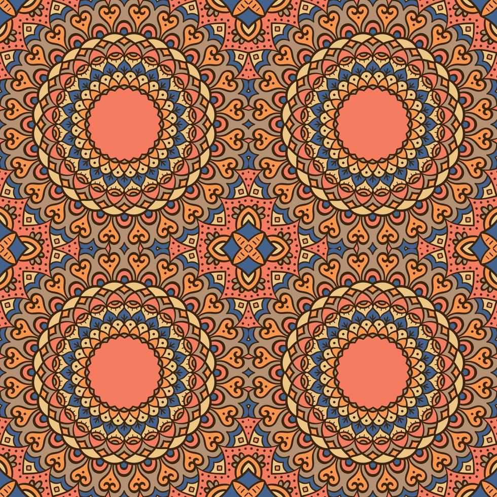 motif de mandala coloré vecteur