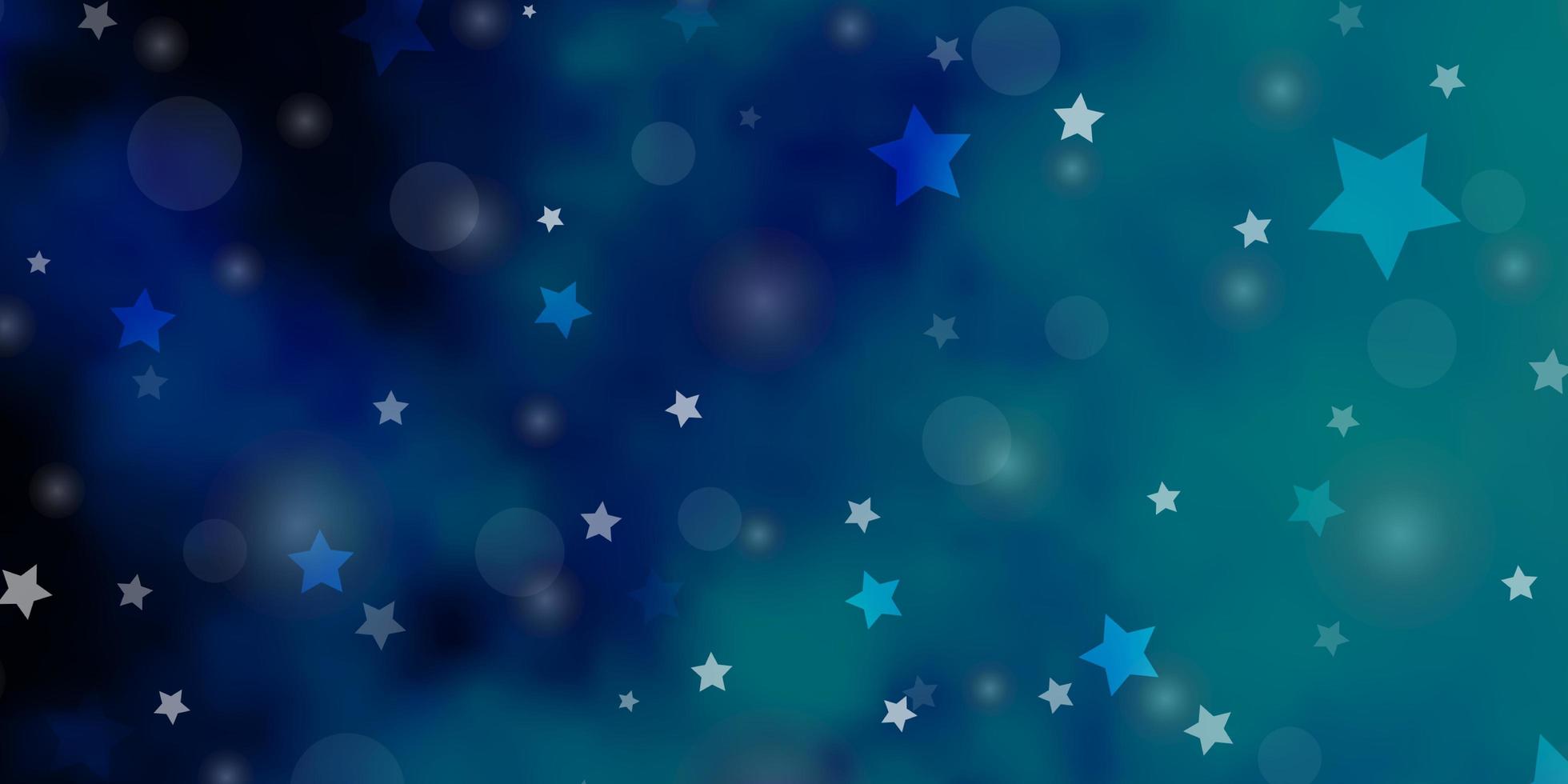disposition de vecteur bleu clair avec des cercles, des étoiles.