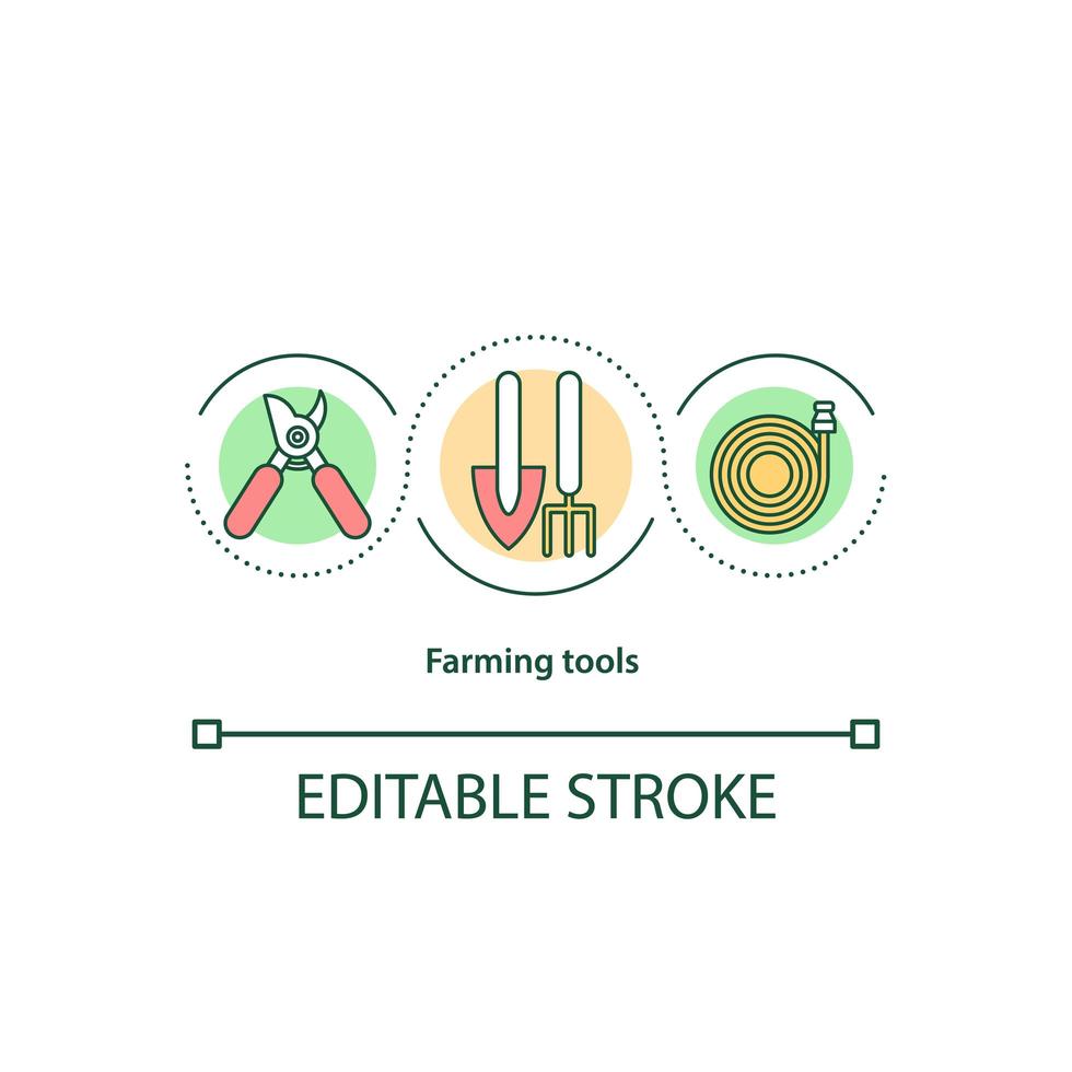 icône de concept d & # 39; outils agricoles vecteur