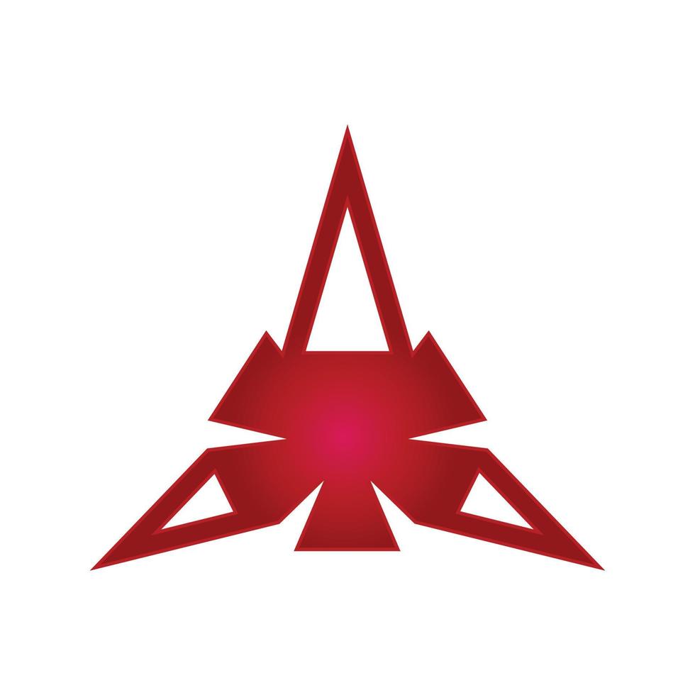 logo triangle abstrait, logo de jeu multimédia créatif vecteur