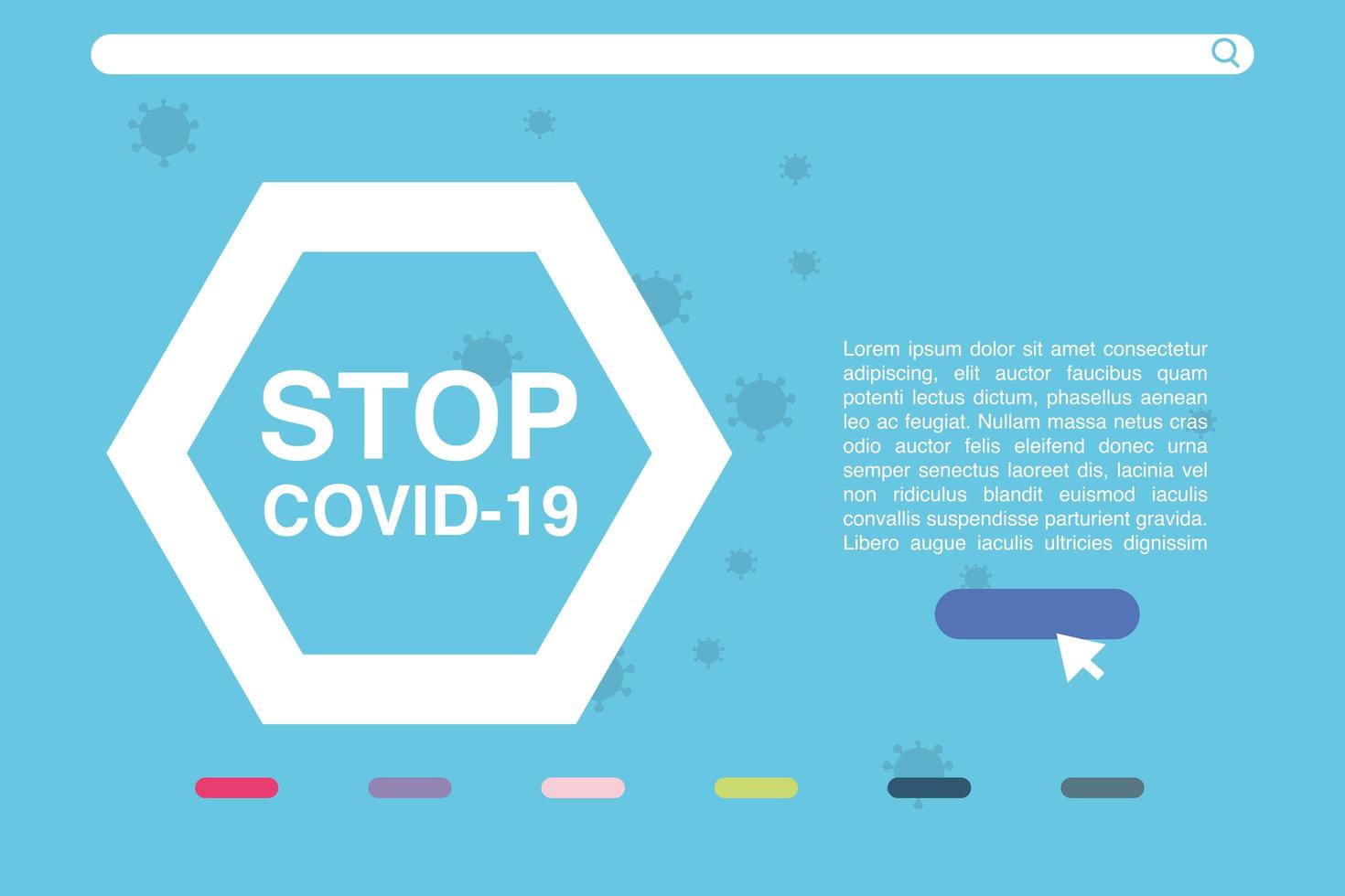 stop covid 19, la lutte contre le coronavirus, pandémie aux cellules dangereuses vecteur