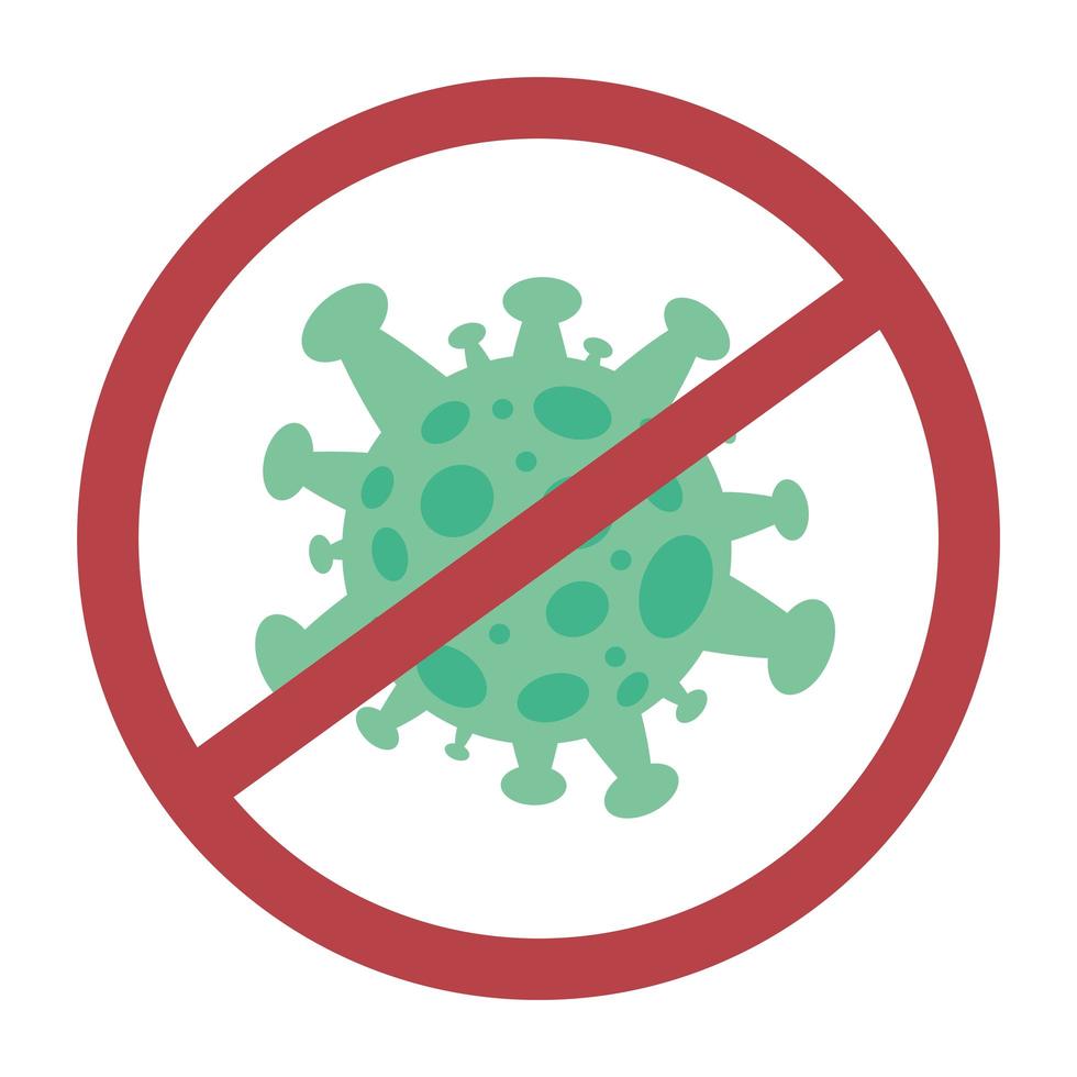 avertissement signe d'alerte pour le coronavirus vecteur