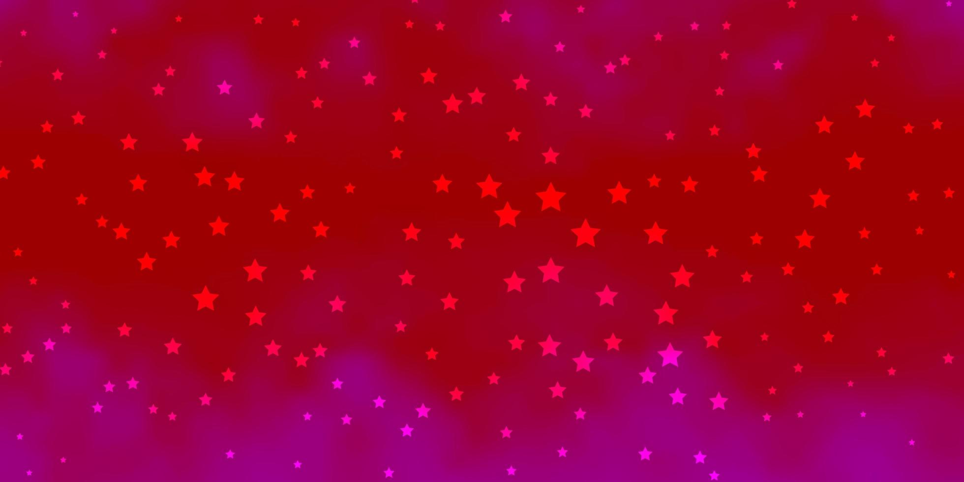 texture de vecteur violet foncé, rose avec de belles étoiles.