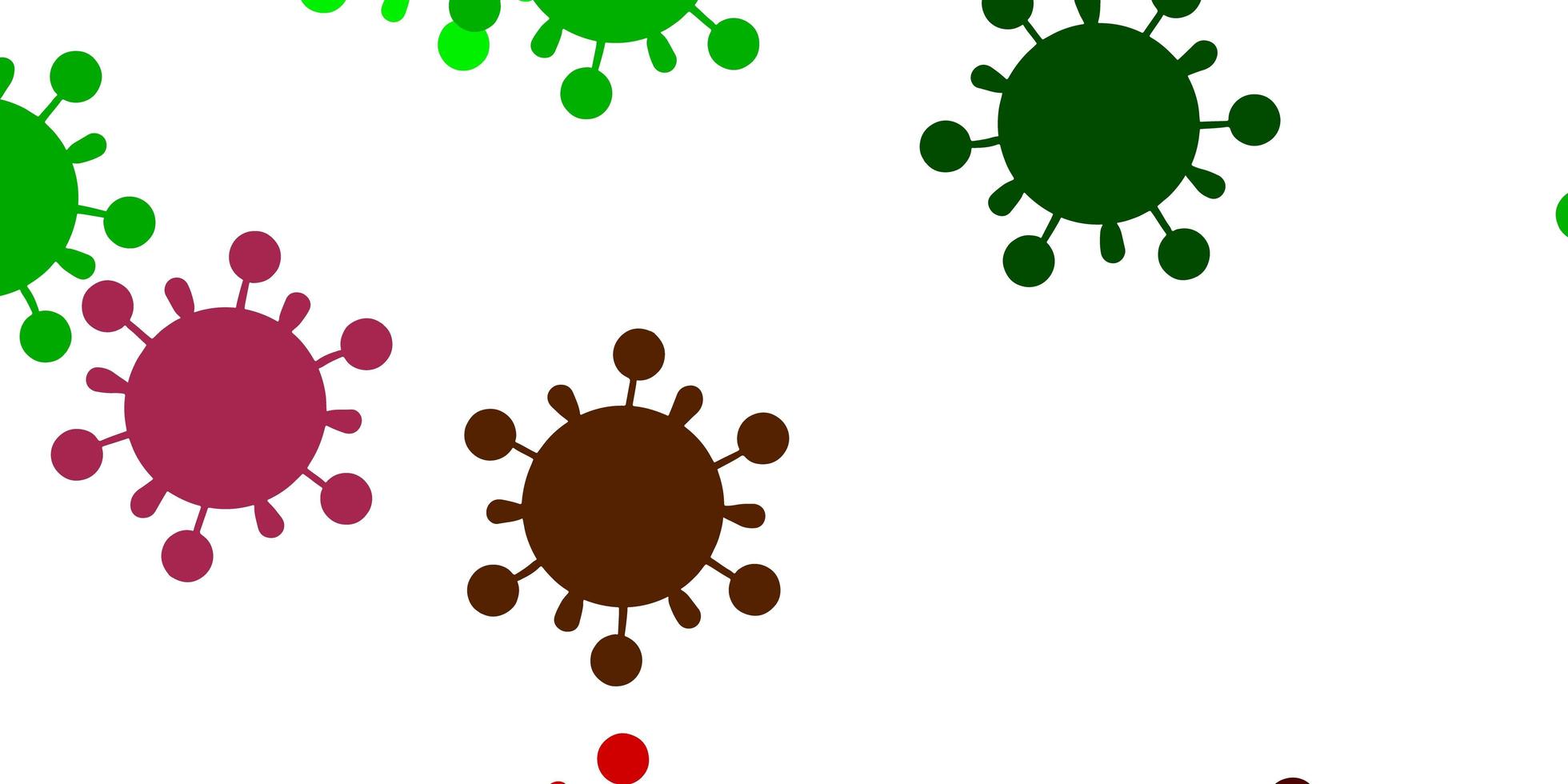 modèle de vecteur vert clair, rouge avec des signes de grippe.