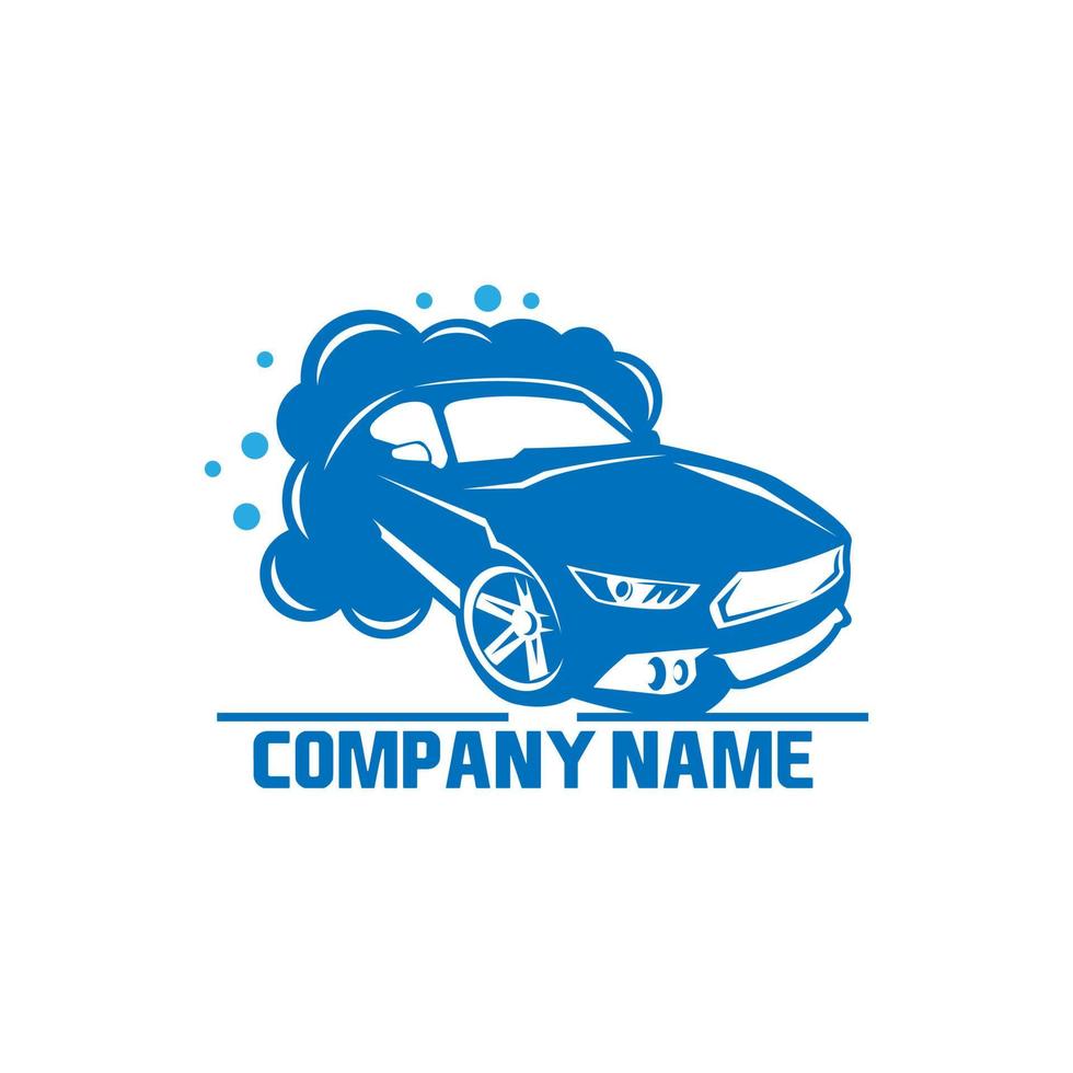 logo de lavage de voiture sur fond clair, illustration de modèle de logo de lavage de voiture vecteur