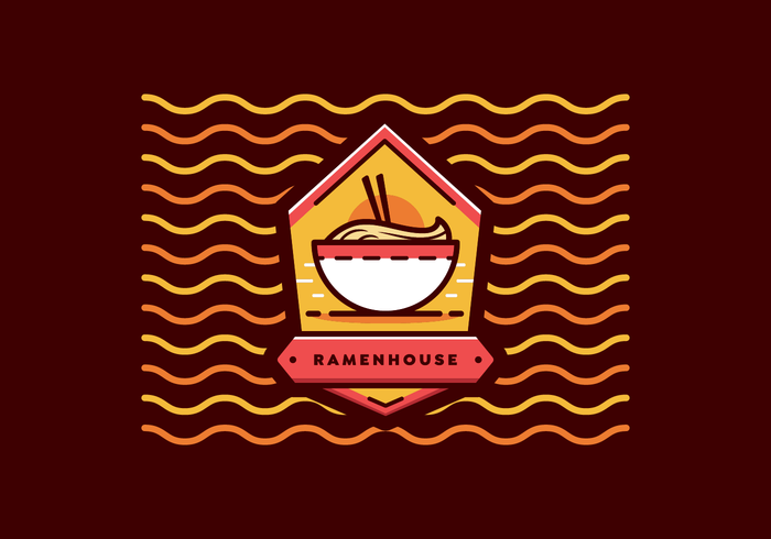 Vecteur de Badge Ramen