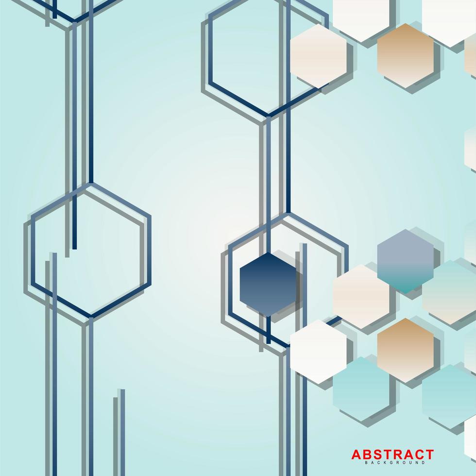 fond abstrait vectoriel d'un mur géométrique hexagonal