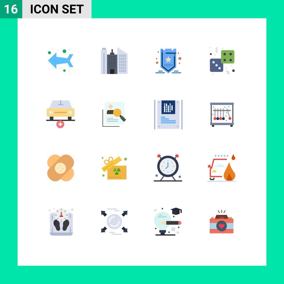 ensemble de 16 symboles d'icônes d'interface utilisateur modernes signes pour plus ajouter seo jouer jeu modifiable pack d'éléments de conception de vecteur créatif