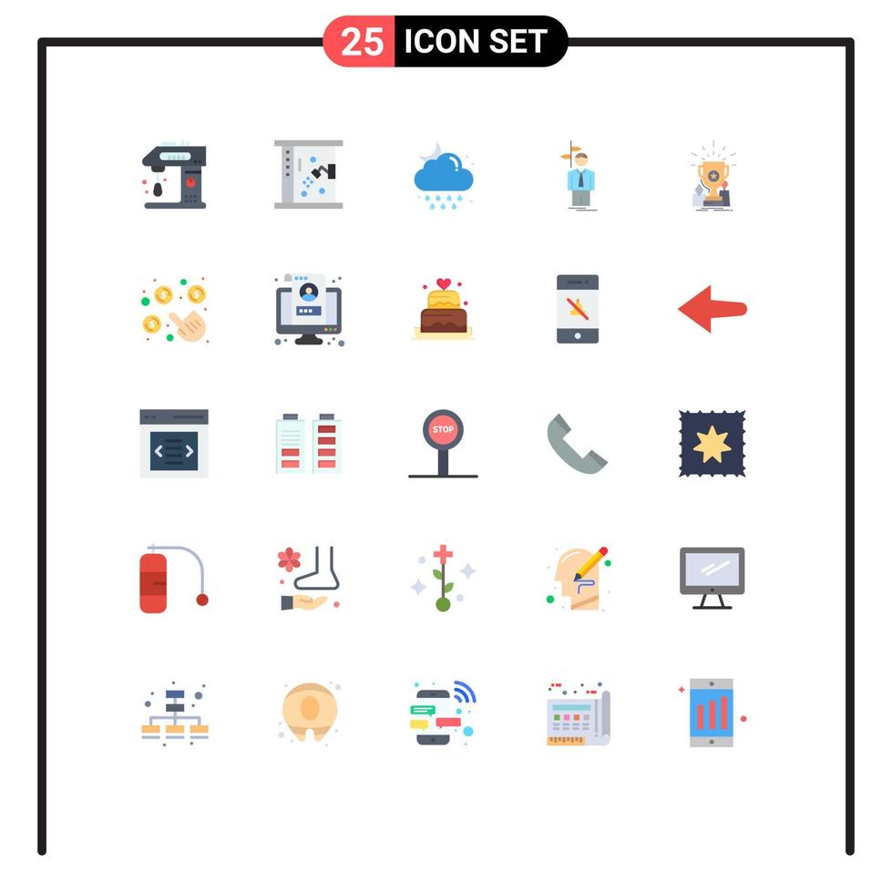 pack d'icônes vectorielles stock de 25 signes et symboles de ligne pour le choix de décision douche flèche météo éléments de conception vectoriels modifiables vecteur