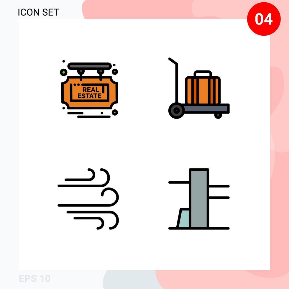 pack d'icônes vectorielles stock de 4 signes et symboles de ligne pour les outils et ustensiles de conseil vente direction éléments de conception vectoriels modifiables vecteur