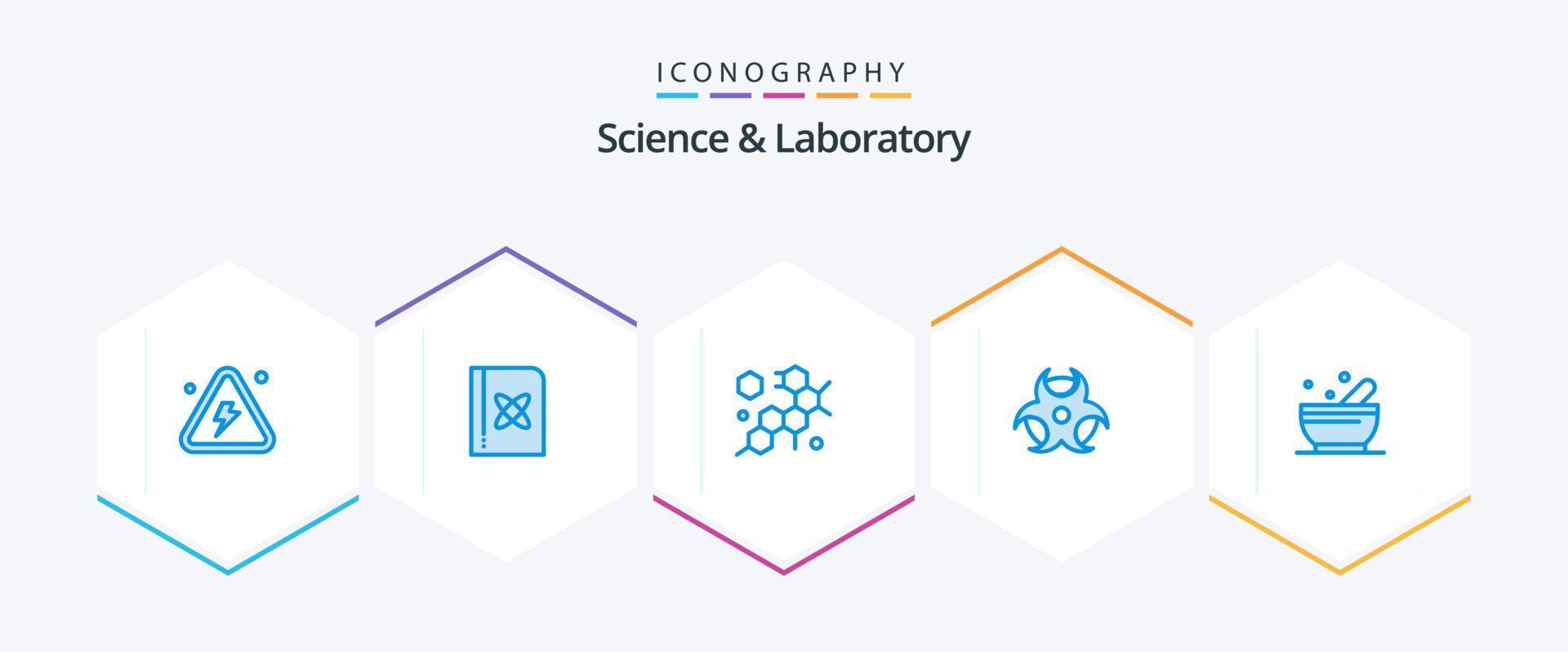 science 25 pack d'icônes bleues comprenant la science. bol. science. science. éducation vecteur