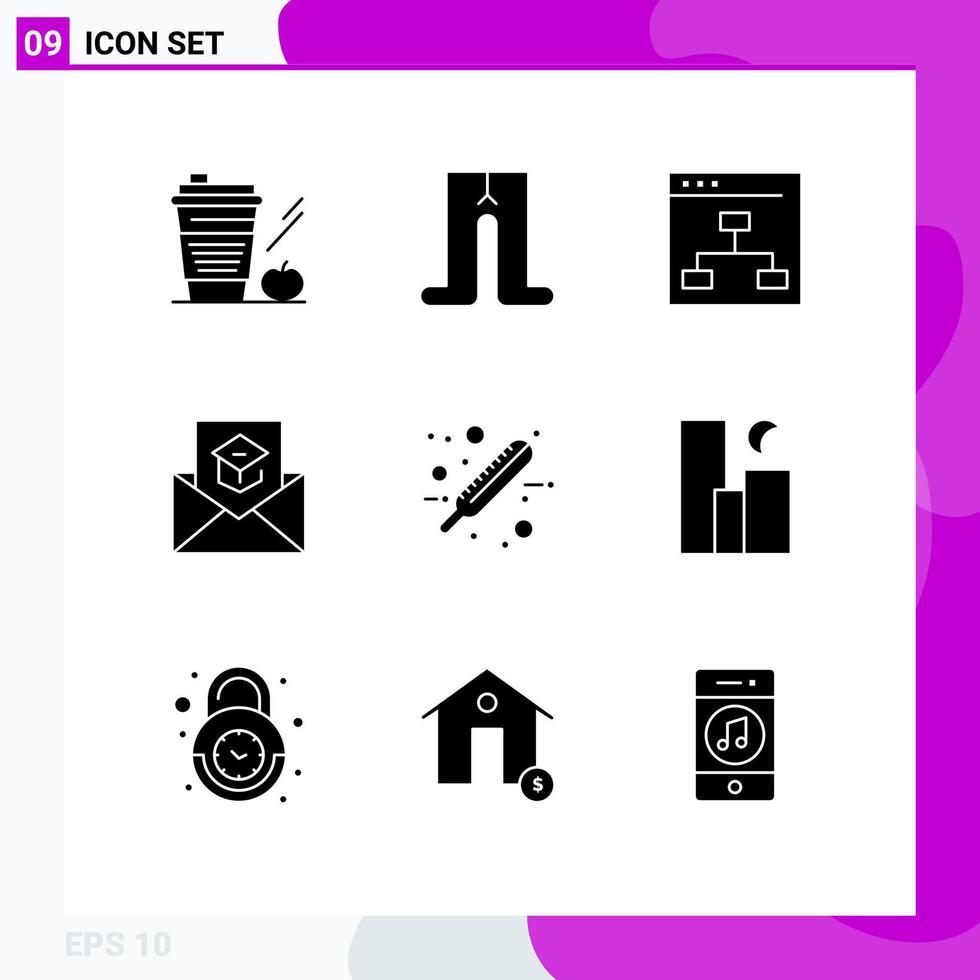 pack d'icônes vectorielles stock de 9 signes et symboles de ligne pour les éléments de conception vectoriels modifiables de l'équipe d'éducation du navigateur de courrier électronique vecteur