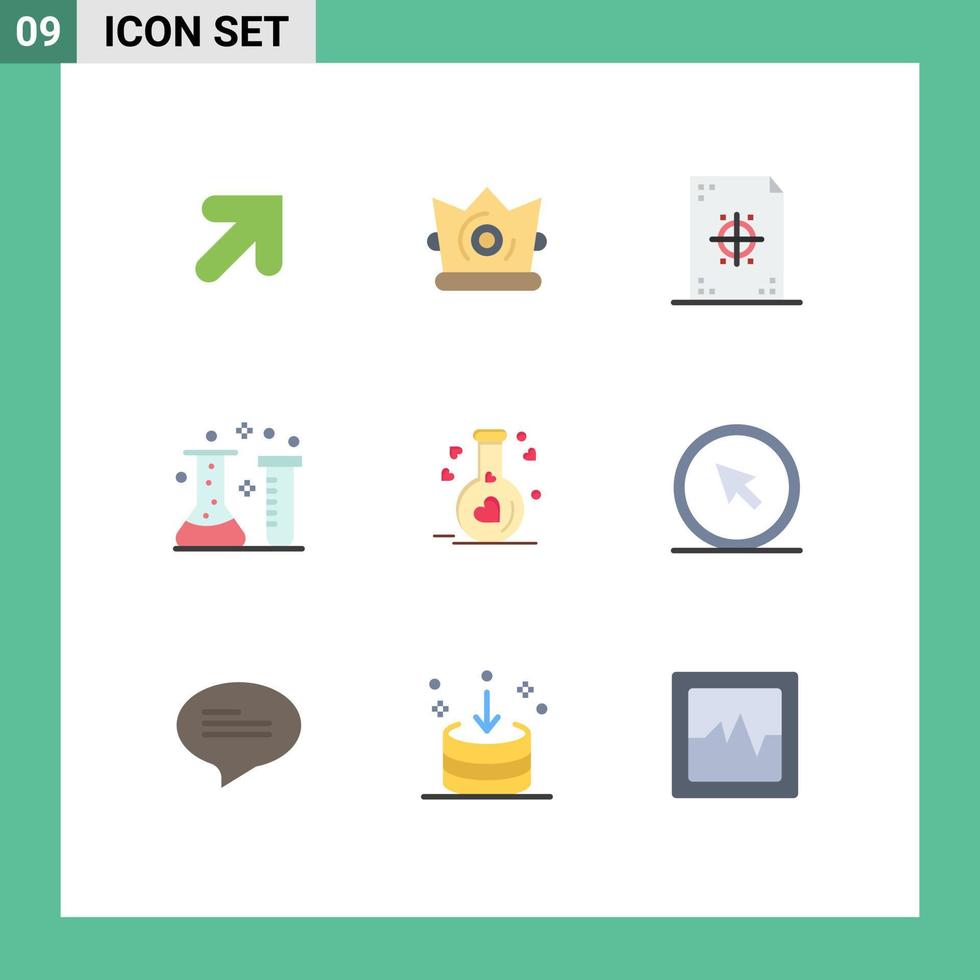 pack d'icônes vectorielles stock de 9 signes et symboles de ligne pour la conception de laboratoire chimique flacon industrie chimique acide éléments de conception vectoriels modifiables vecteur