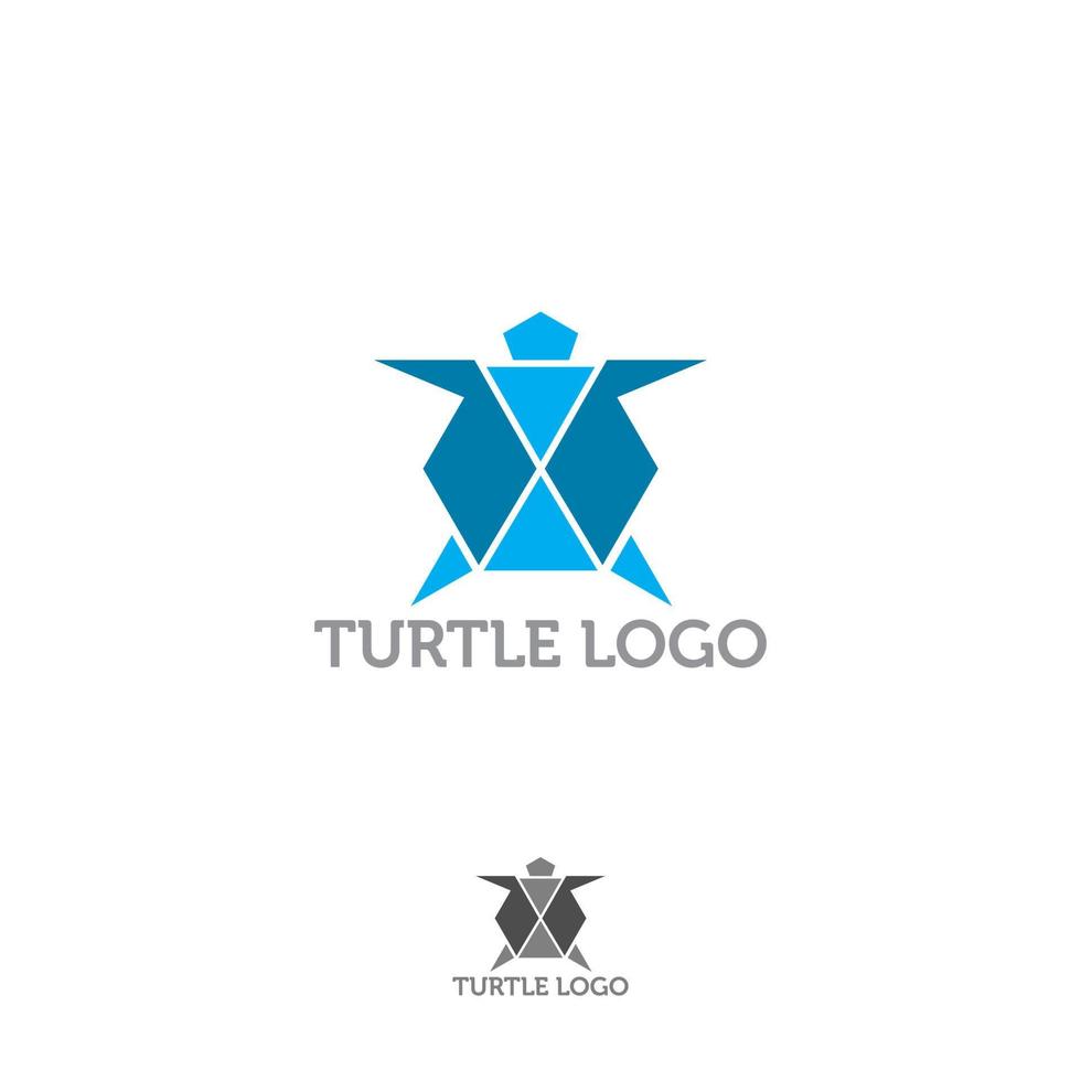 vecteur de deux tortues colorées sur fond blanc. animaux sauvages. animal sous-marin. icône ou logo de tortue. illustration vectorielle en couches modifiable facile.