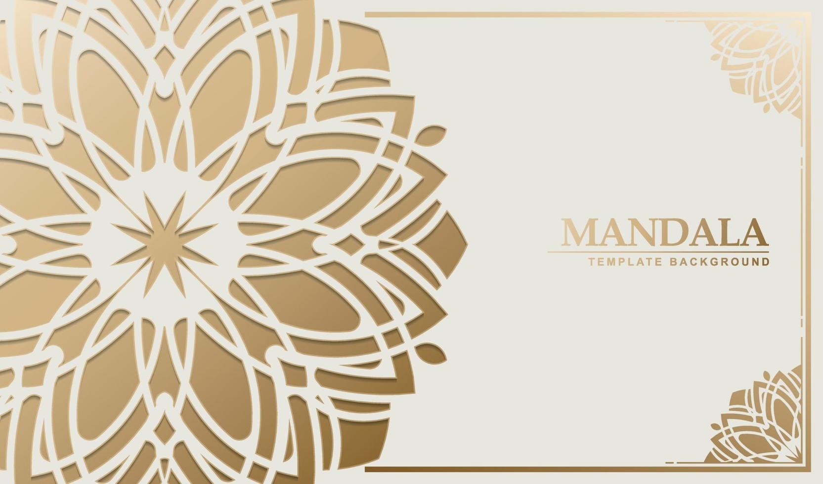 concept de fond de luxe mandala blanc vecteur