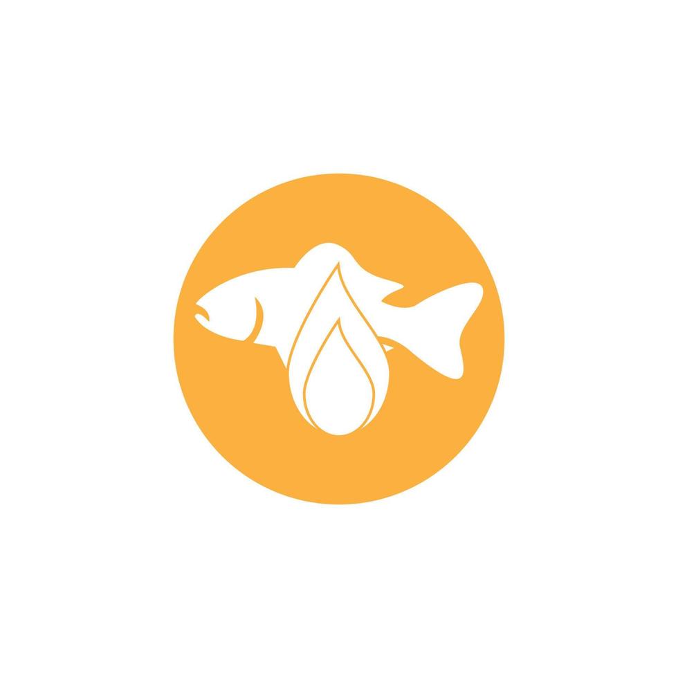 modèle d'illustration vectorielle de logo d'huile de poisson vecteur