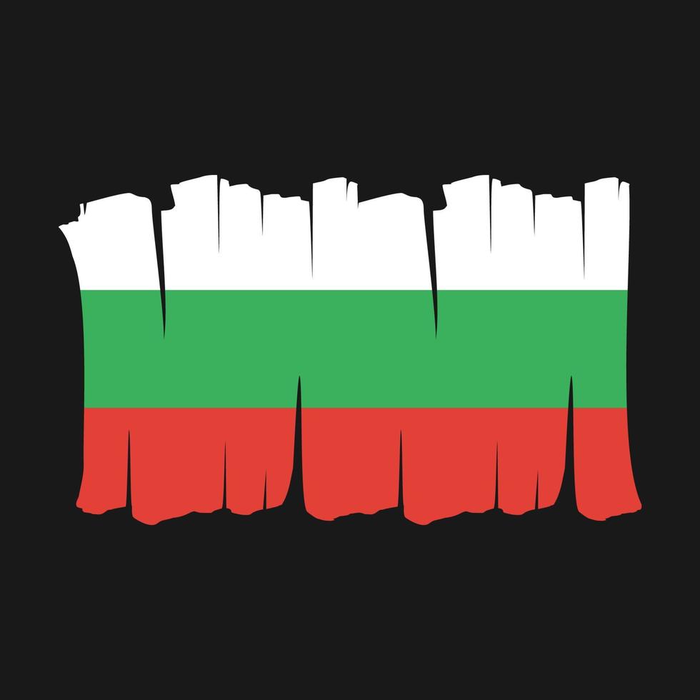 brosse drapeau bulgarie vecteur