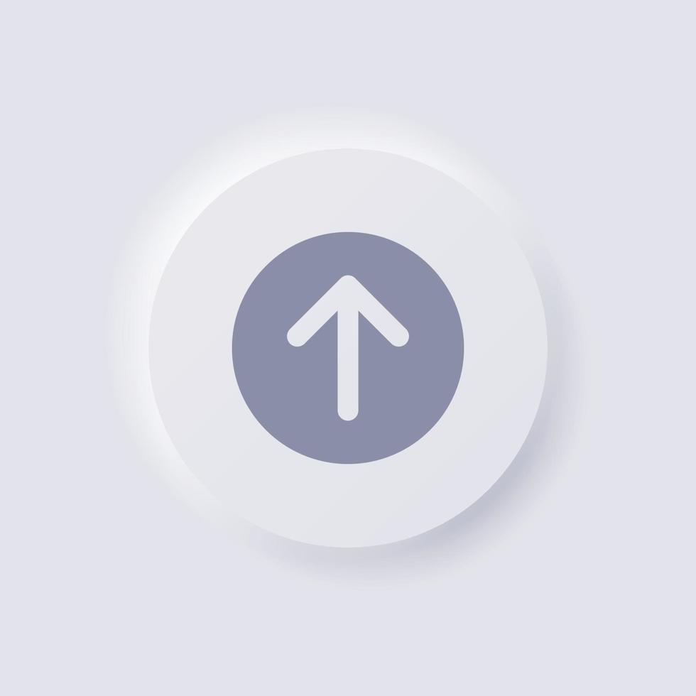 icône de flèche, conception d'interface utilisateur douce de neumorphisme blanc pour la conception Web, interface utilisateur d'application et plus encore, bouton, vecteur. vecteur
