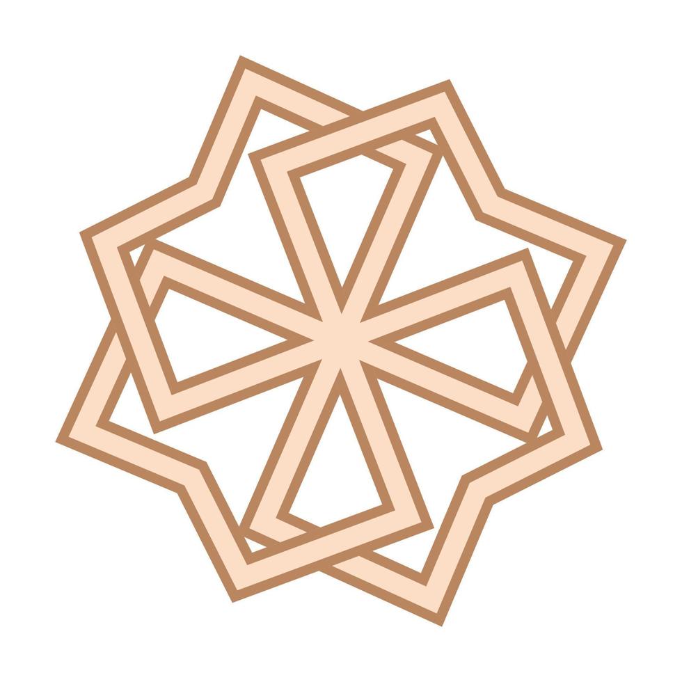 molvinets, un symbole slave orné d'ornements de tissage scandinave. tendance beige, design avec des runes vecteur
