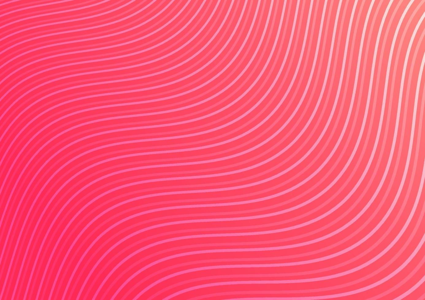 motif de lignes courbes abstraites vague rayée sur fond rose. vecteur