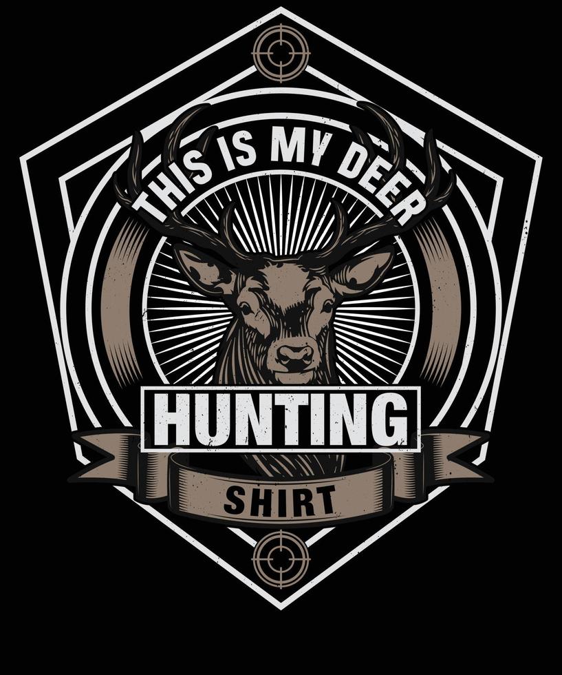 conception de t shirt de chasse de vecteur