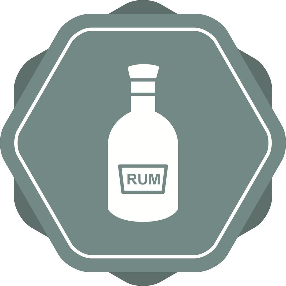 bouteille d'icône de vecteur de rhum