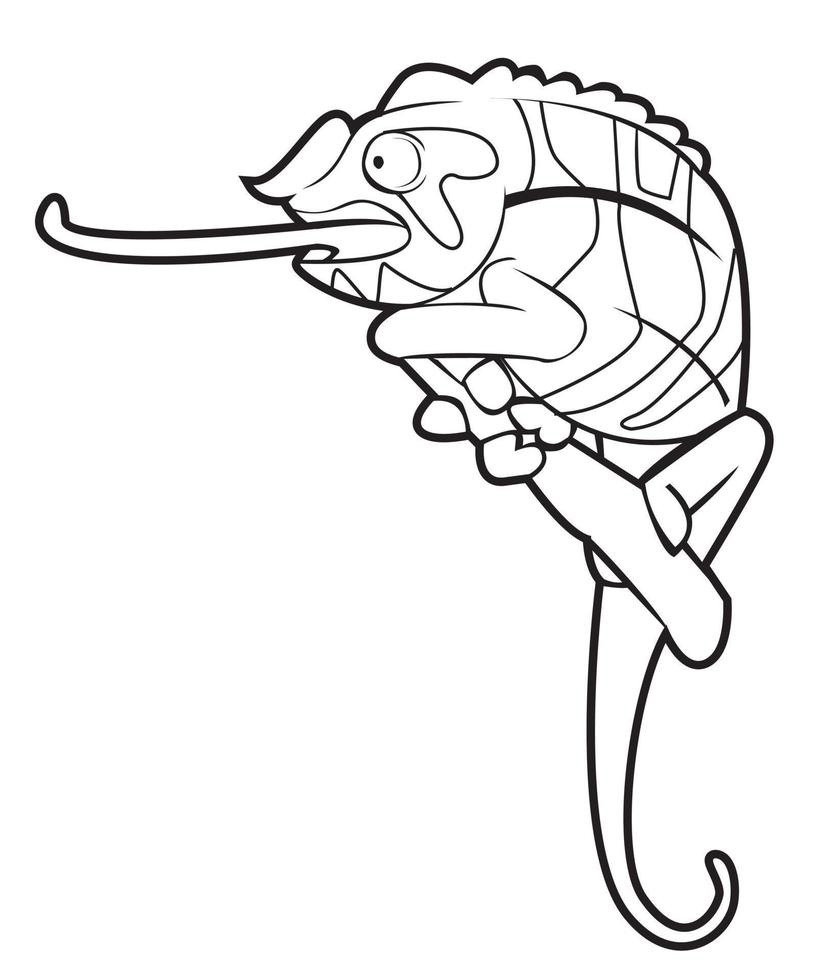 illustration vectorielle de caméléon vecteur