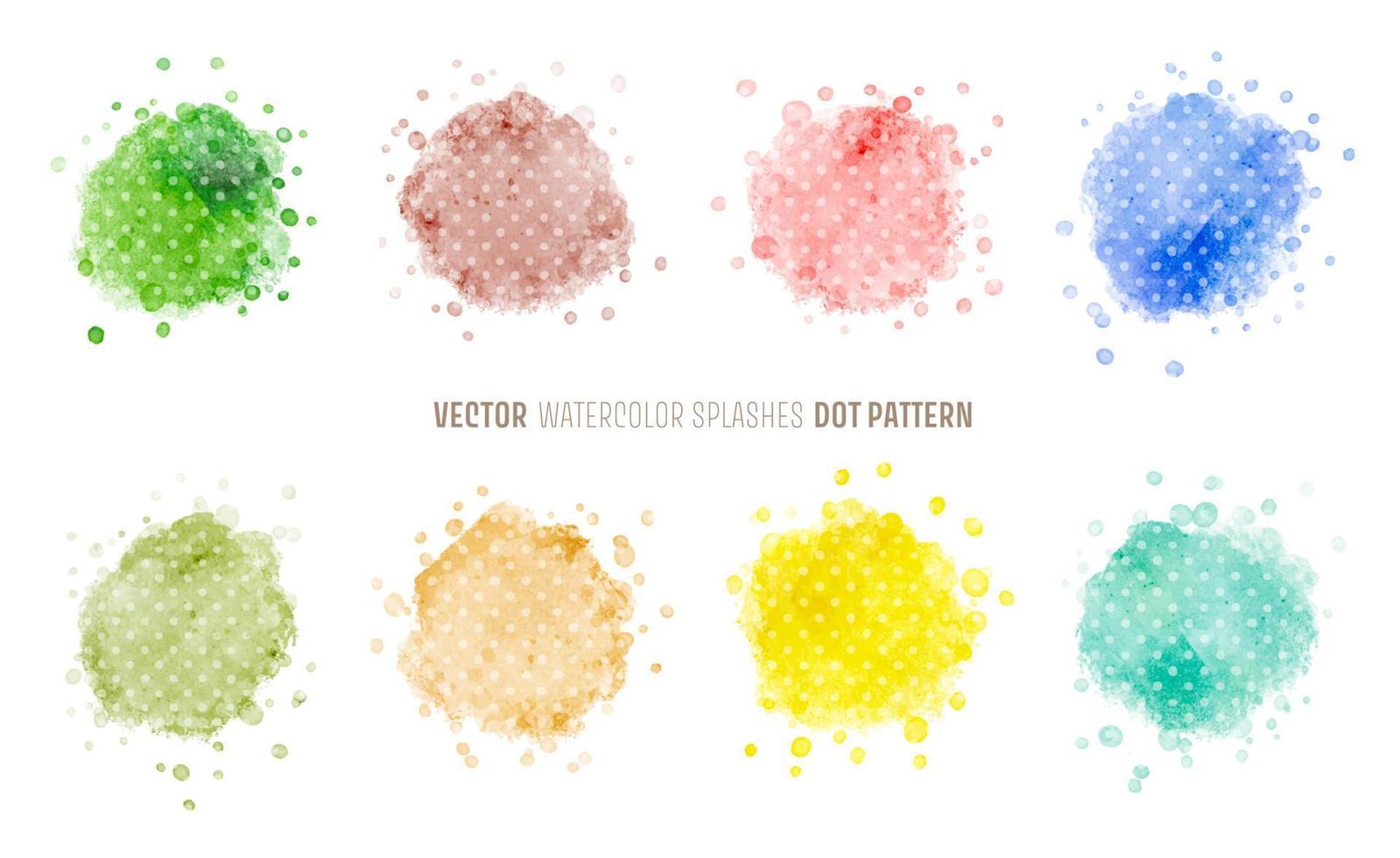 éclaboussures d'aquarelle vectorielle - motif à pois, arrière-plan pour le titre et le logo vecteur