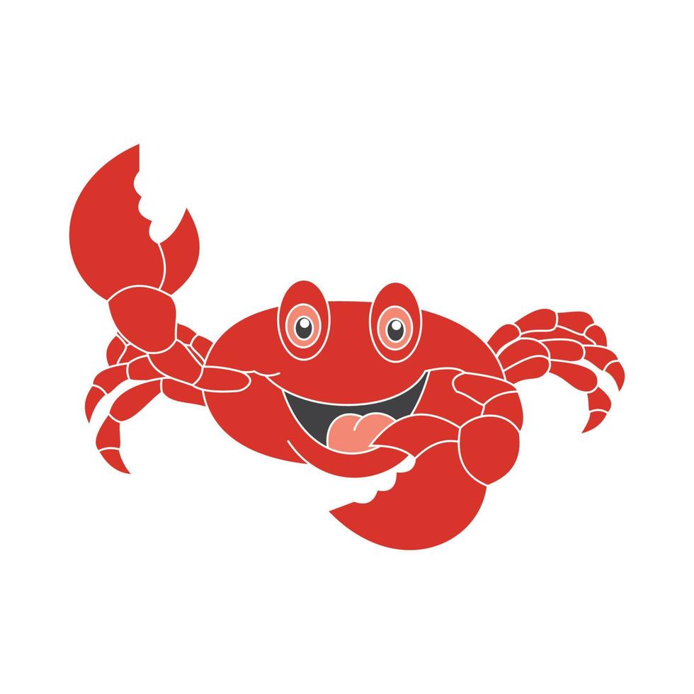 icône de conception d'illustration vectorielle de crabe vecteur