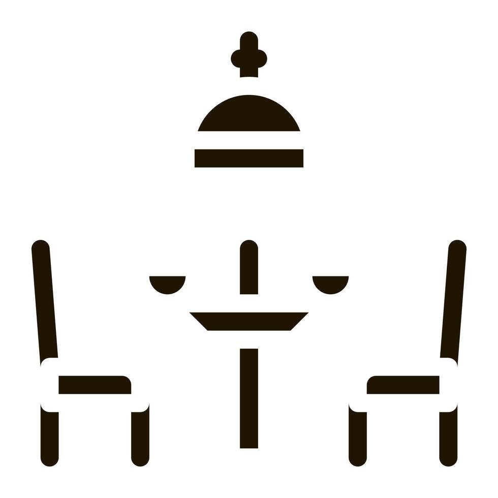 illustration de glyphe vectoriel icône cantine