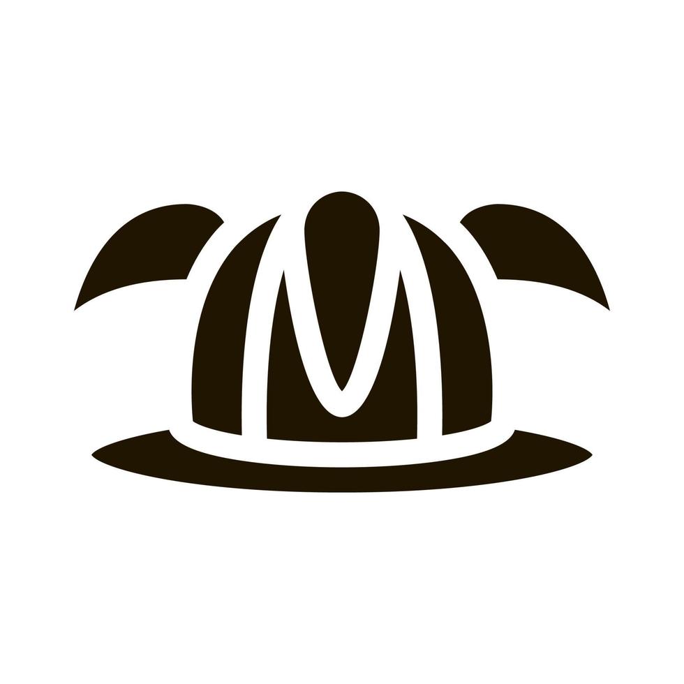 icône de chapeau de fan de football illustration vectorielle de glyphe vecteur