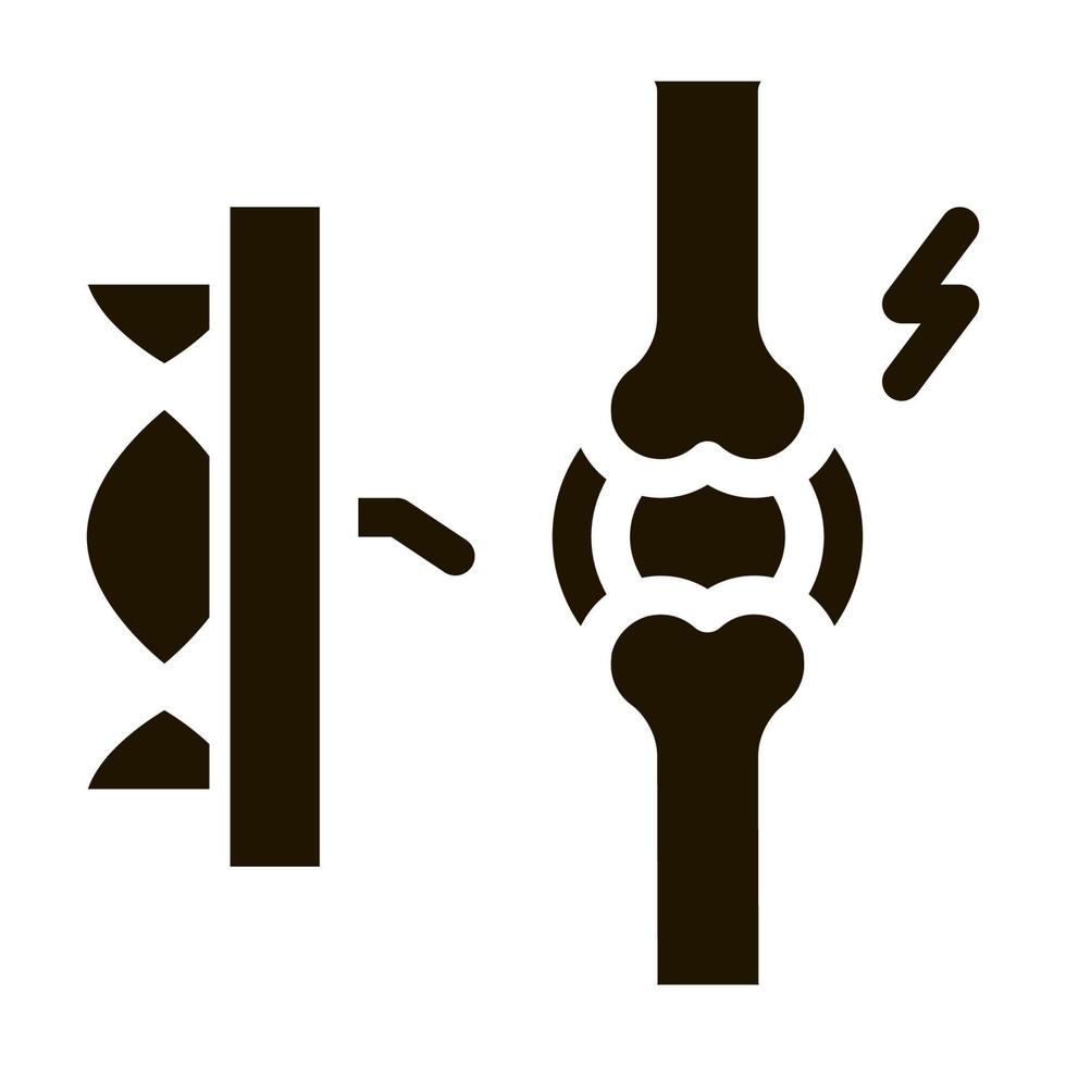 adn sang douleur articulaire icône vecteur glyphe illustration