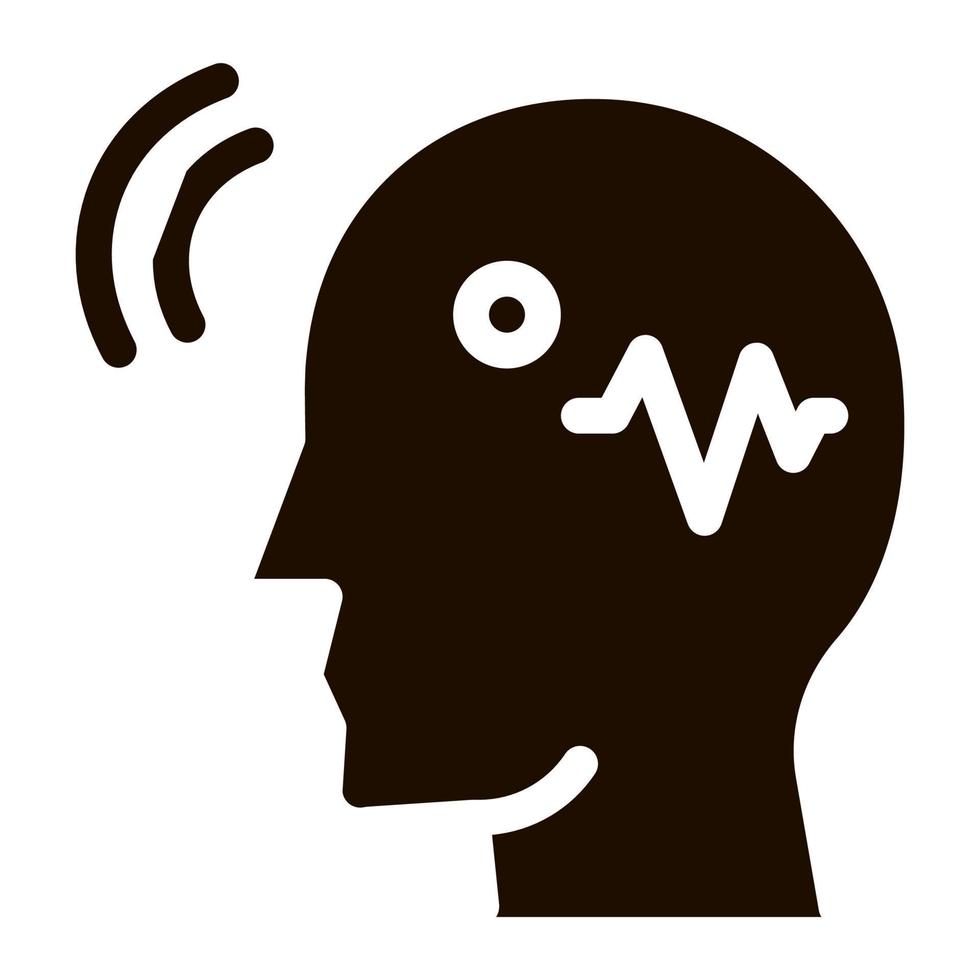 icône de vecteur de contrôle télépathique du cerveau
