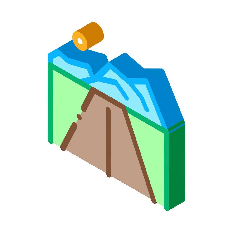 iceberg icône isométrique illustration vectorielle vecteur