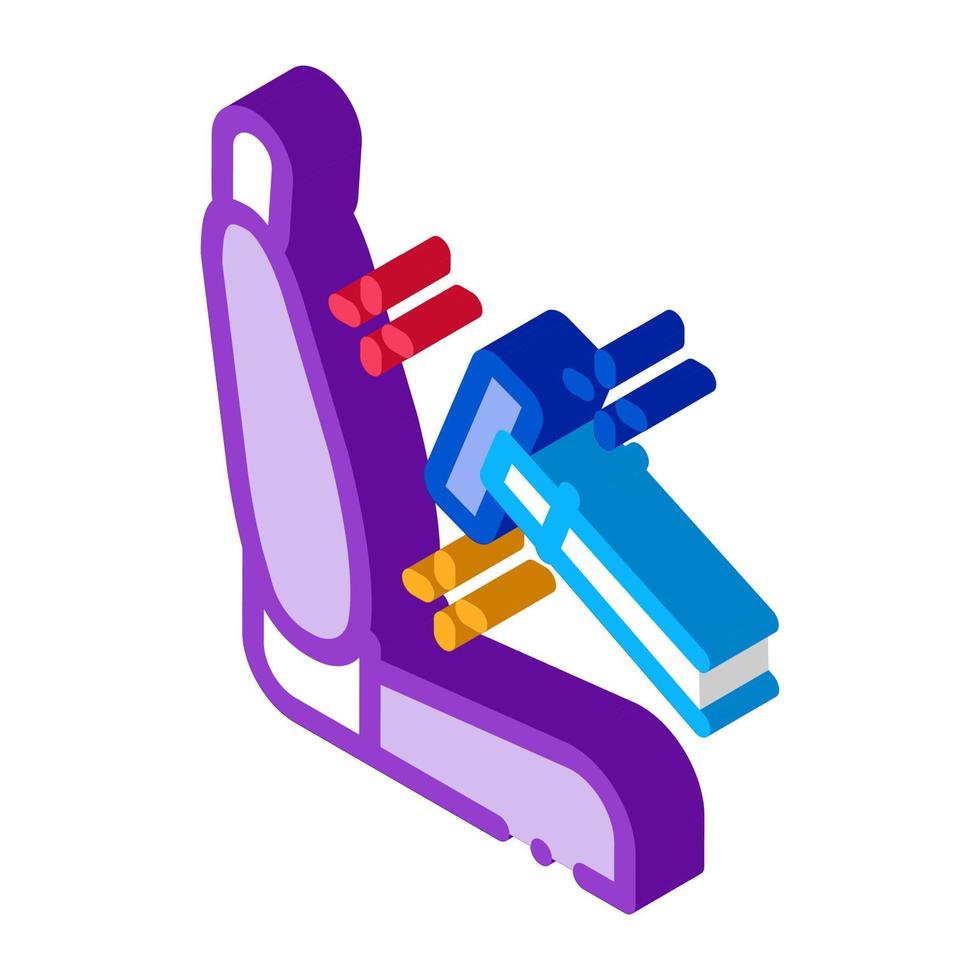 nettoyage des sièges dans l'illustration vectorielle d'icône isométrique de voiture vecteur