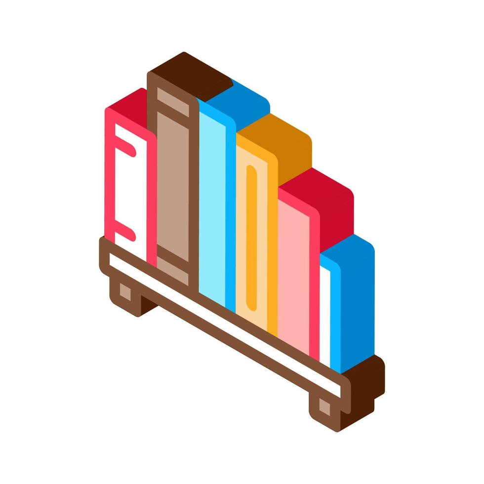 illustration vectorielle d'icône isométrique d'étagère vecteur