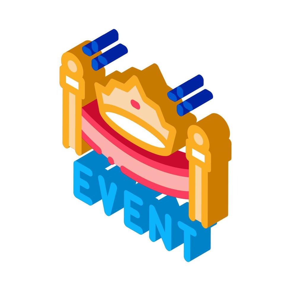 événement de présentation solennelle icône isométrique illustration vectorielle vecteur