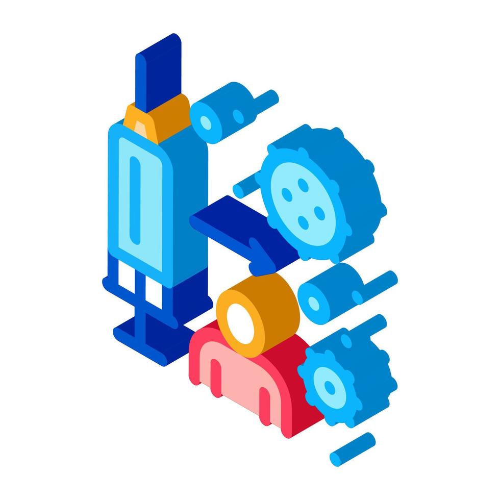 illustration vectorielle d'icône isométrique d'injection immunitaire vecteur