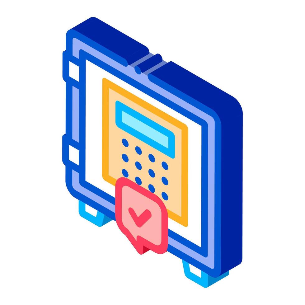 illustration vectorielle d'icône isométrique sûre de code vecteur