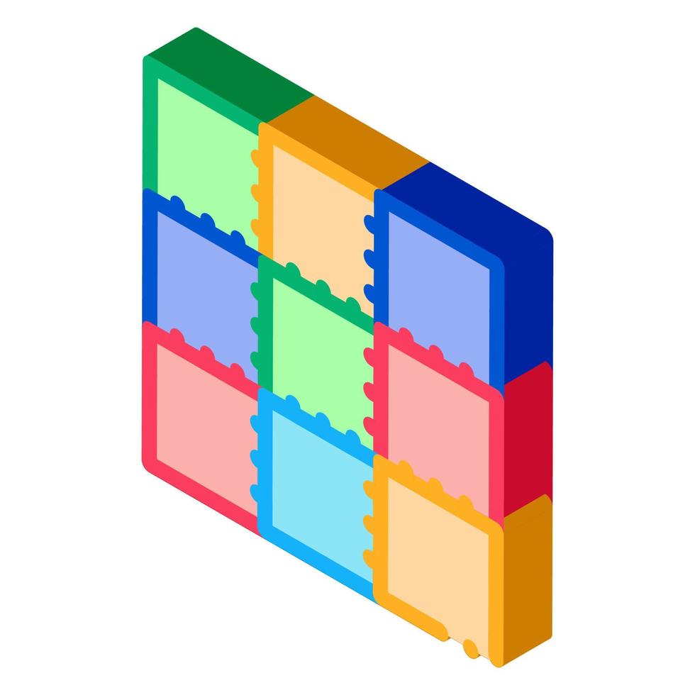 illustration vectorielle d'icône isométrique de jeu de twister coloré vecteur