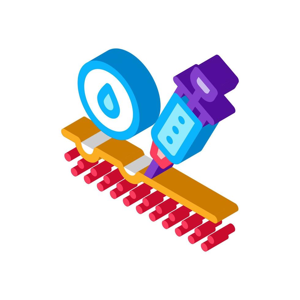 injection sous-cutanée pour le rajeunissement icône isométrique illustration vectorielle vecteur