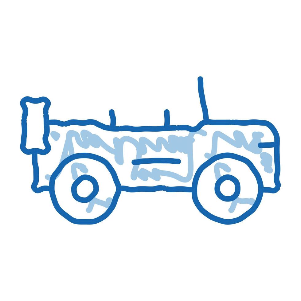 icône de doodle automobile illustration dessinée à la main vecteur