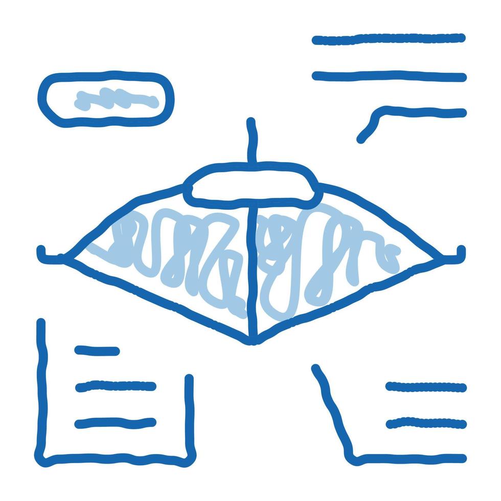 arc et flèche caractéristique doodle icône illustration dessinée à la main vecteur