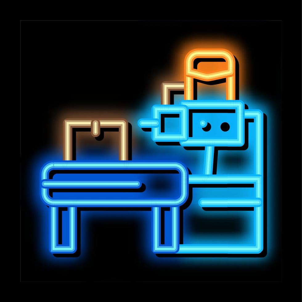 illustration d'icône de lueur de néon de fabrication industrielle vecteur