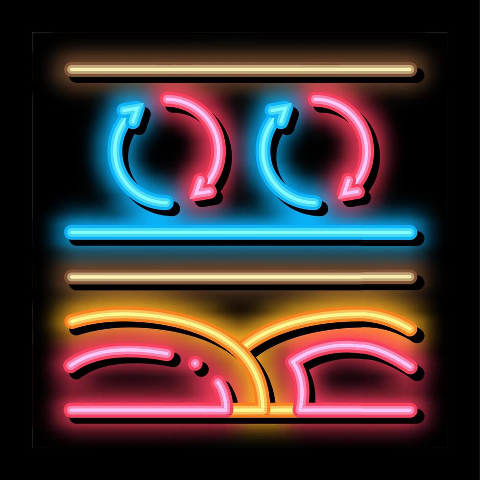 illustration d'icône de lueur au néon à circulation thermique naturelle vecteur