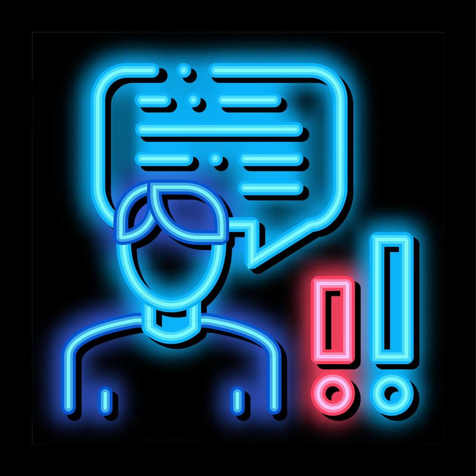 illustration d'icône de lueur au néon de haut-parleur vecteur